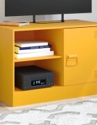 vidaXL ТВ шкаф горчица жълто 67x39x44 см стомана
