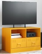 vidaXL ТВ шкаф горчица жълто 67x39x44 см стомана