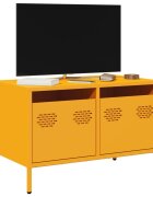 vidaXL ТВ шкаф горчица жълто 68x39x435 см студеновалцувана стомана