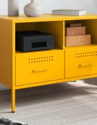 vidaXL ТВ шкаф горчица жълто 68x39x505 см стомана