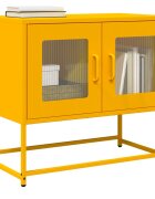 vidaXL ТВ шкаф Горчица Жълто 68x39x605 cm Студено валцувана стомана