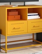 vidaXL ТВ шкаф горчица жълто 68x39x605 см стомана