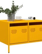 vidaXL ТВ шкаф горчица жълто 68x50x435 см студеновалцувана стомана