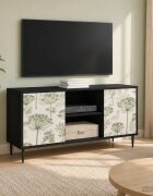 vidaXL ТВ шкаф GOTHA 102 x 33 x 51 см Черен дъб Инженерна дървесина