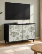 vidaXL ТВ шкаф GOTHA 69 x 33 x 505 см Черен дъб Инженерна дървесина