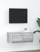 vidaXL ТВ шкаф Grey Sonoma 60x31x255 cm Инженерна дървесина
