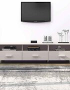 vidaXL ТВ шкаф HAMAR бял 158x40x40 см борово дърво масив