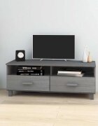 vidaXL ТВ шкаф HAMAR тъмносив 106x40x40 см борово дърво масив