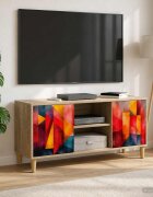 vidaXL ТВ шкаф HEESCH 102 x 33 x 50 см Сонома Инженерна дървесина