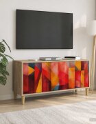 vidaXL ТВ шкаф HEESCH 102 x 33 x 50 см Сонома Инженерна дървесина