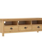 vidaXL ТВ шкаф Hill меденокафяв 158x40x47 см борово дърво масив