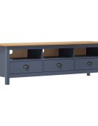 vidaXL ТВ шкаф Hill сив 158x40x47 см борово дърво масив