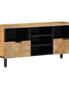 vidaXL TV шкаф кафяв 100x33x46 cm масивна дървесина манго