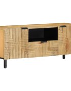 vidaXL ТВ шкаф кафяв 105x33x46 cm масивна дървесина манго