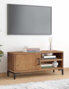 vidaXL ТВ шкаф кафяв 90x30x40 см борова дървесина масив