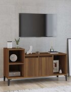 vidaXL ТВ шкаф кафяв дъб 100x35x55 см инженерно дърво