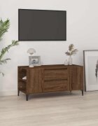 vidaXL ТВ шкаф кафяв дъб 102x445x50 см инженерно дърво