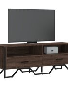vidaXL ТВ шкаф кафяв дъб 122x34x41 см инженерно дърво