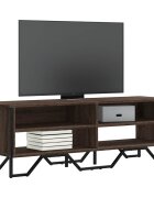 vidaXL ТВ шкаф кафяв дъб 122x34x41 см инженерно дърво