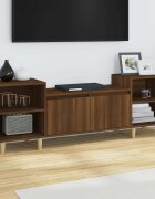 vidaXL ТВ шкаф кафяв дъб 160x35x55 см инженерно дърво