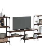 vidaXL ТВ шкаф кафяв дъб 2065x285x95 см инженерно дърво