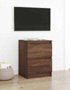 vidaXL ТВ шкаф кафяв дъб 40x35x54 см инженерно дърво
