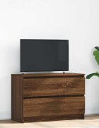 vidaXL ТВ шкаф Кафяв дъб 80x35x54 cm Инженерна дървесина