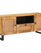 vidaXL ТВ шкаф Кафяво 105 x 33 x 46 см Солидно мангово дърво