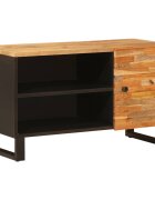 vidaXL ТВ шкаф Кафяво 80 x 33 x 46 см Солидно мангово дърво