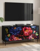 vidaXL ТВ шкаф KIEL 102 x 33 x 51 см Черен дъб Инженерна дървесина