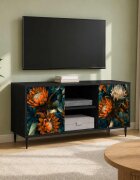 vidaXL ТВ шкаф LOCHEM 102 x 33 x 51 см Черен дъб Инженерна дървесина