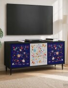vidaXL ТВ шкаф MAINZ 102 x 33 x 51 см Черен дъб Инженерна дървесина
