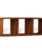 vidaXL ТВ шкаф масивно дърво с меден финиш 120x30x40 см