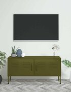vidaXL ТВ шкаф маслиненозелен 105x35x50 см стомана