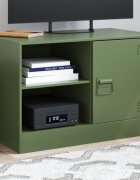 vidaXL ТВ шкаф маслиненозелен 67x39x44 см стомана
