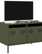 vidaXL ТВ шкаф маслиненозелен 68x39x435 см студеновалцувана стомана