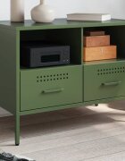 vidaXL ТВ шкаф маслиненозелен 68x39x505 см стомана