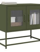 vidaXL ТВ шкаф маслиненозелен 68x39x605 cm Студено валцувана стомана