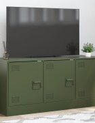 vidaXL ТВ шкаф маслиненозелен 99x39x44 см стомана