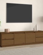 vidaXL ТВ шкаф меденокафяв 176x37x475 см бор масив