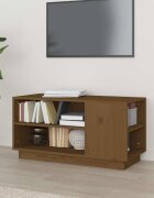 vidaXL ТВ шкаф меденокафяв 80x35x405 см бор масив