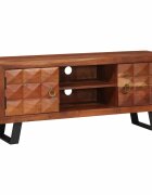 vidaXL ТВ шкаф Меденокафяво 112 x 30 x 48 см Акациево дърво масив