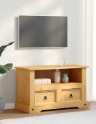 vidaXL ТВ шкаф мексикански бор стил Корона 91x43x56 cм