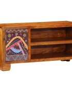 vidaXL ТВ шкаф Multicolour 90x30x45 масивна дървесина акация