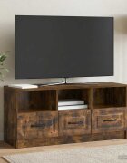 vidaXL ТВ шкаф Опушен дъб 102 x 345 x 47 см Инженерна дървесина