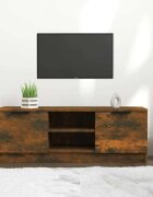 vidaXL ТВ шкаф Опушен дъб 102x35x365 см инженерно дърво