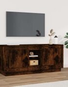 vidaXL ТВ шкаф oпушен дъб 102x35x45 см инженерно дърво