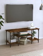 vidaXL ТВ шкаф опушен дъб 102x35x455 см инженерно дърво