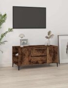 vidaXL ТВ шкаф опушен дъб 102x445x50 см инженерно дърво