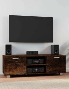 vidaXL ТВ шкаф опушен дъб 120x405x35 см инженерно дърво